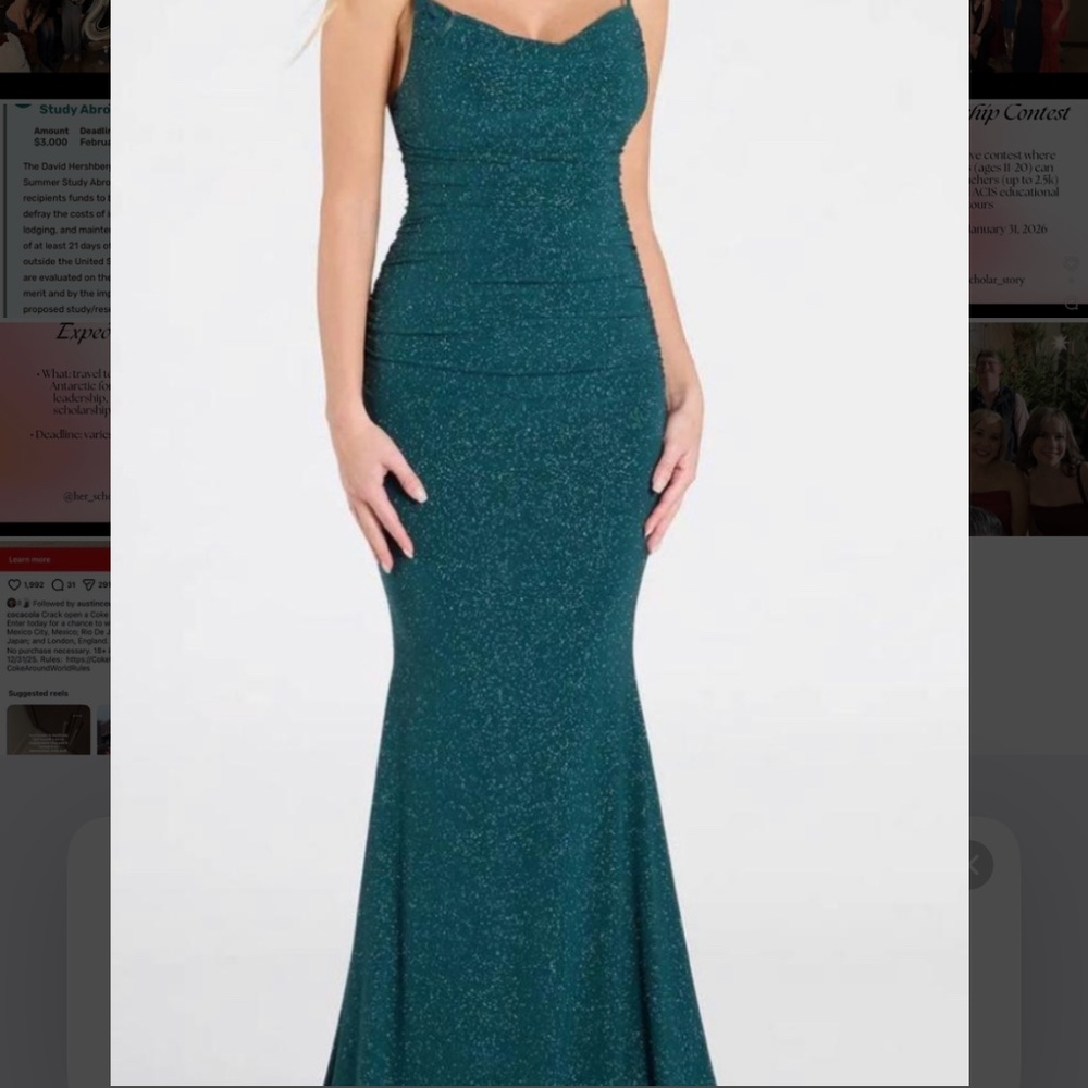 Windsor Teal Sparkly Mermaid Formal Dress – Size 1 (NWT)